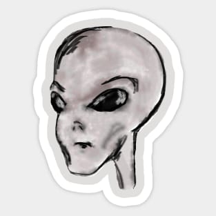 Grey Alien Sticker